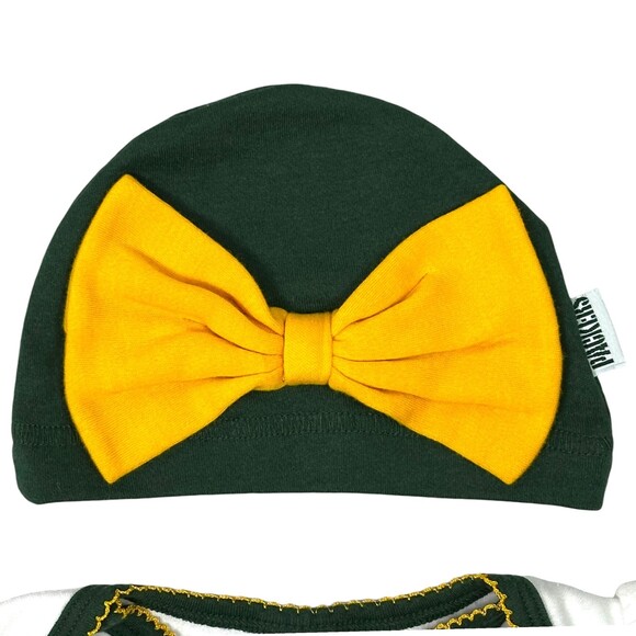 NFL Green Bay Packers Baby Girl Onesie Pants Hat Set 0-3 Months - Picture 5 of 10